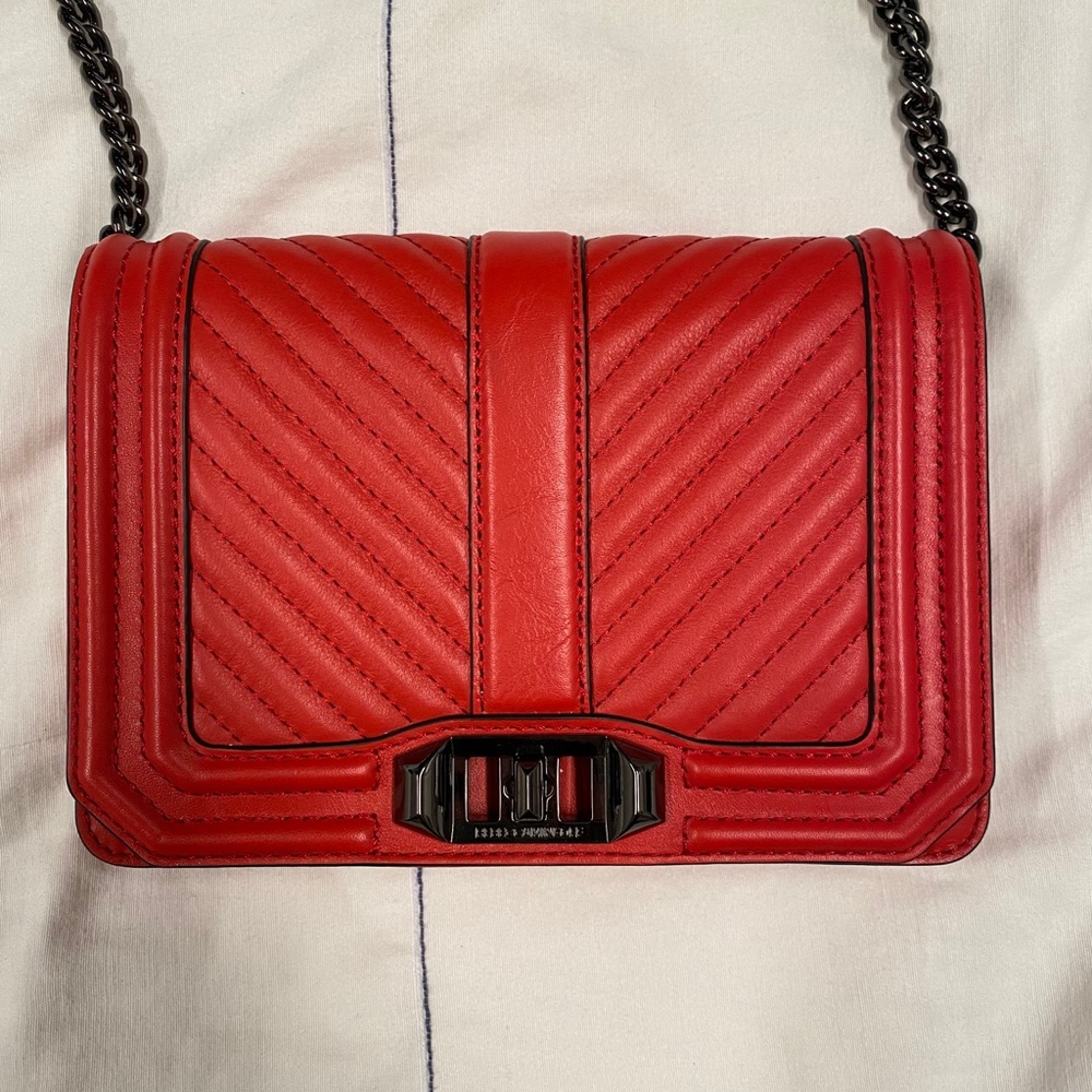 Rebecca Minkoff Chevron Quilted Love Crossbody
